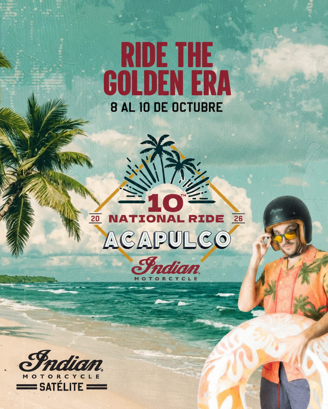 Cartel Ride the Golden Era, décima rodada nacional Indian en Acapulco